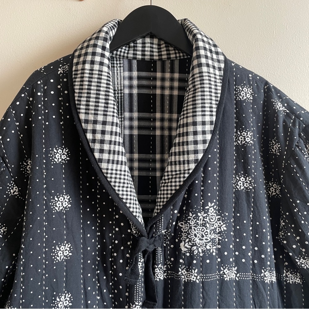 THE GREAT. Checkered Black and White Blazer - Picture 9 of 14